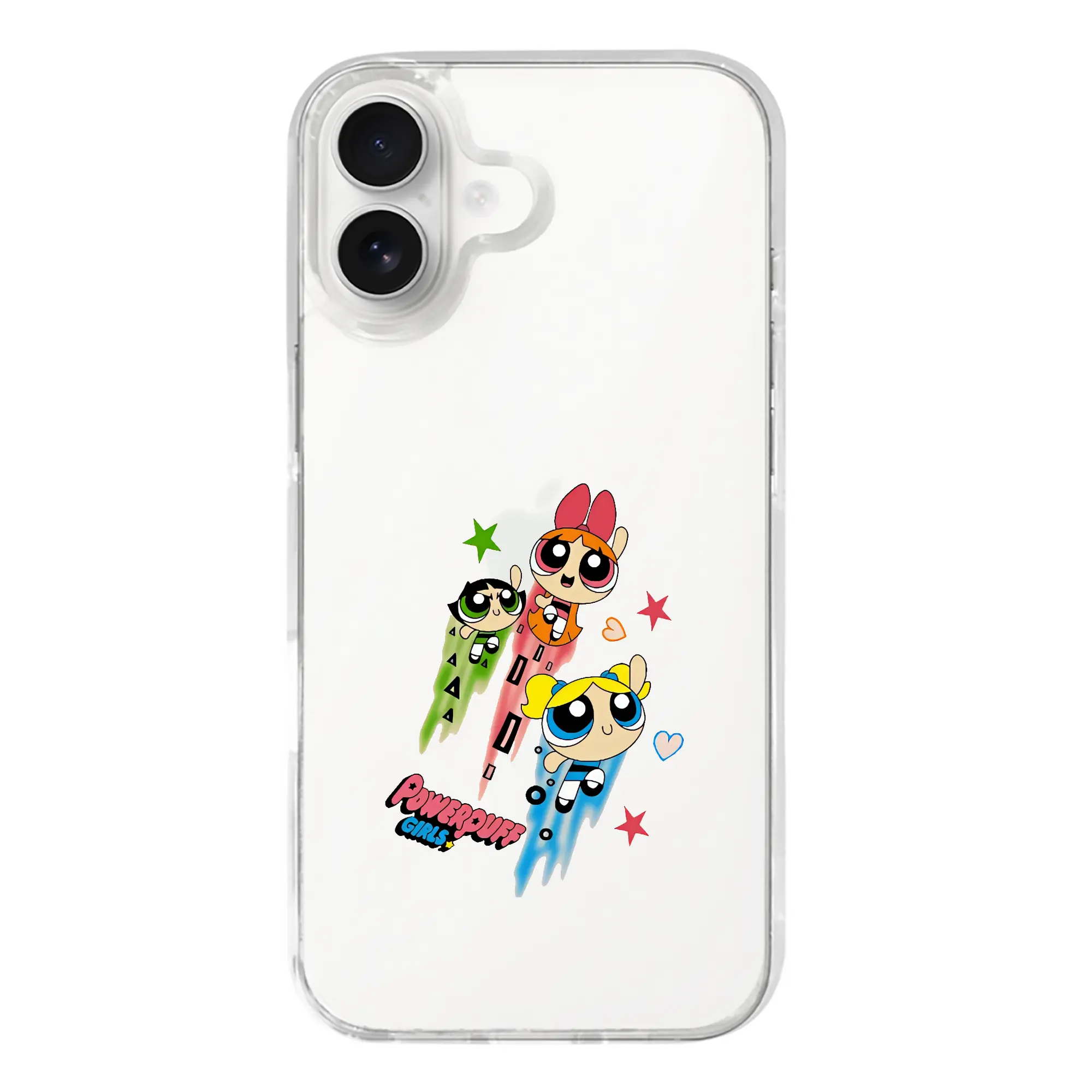 パワパフガールズ グッズ ブロッサム - iPhone 17シリーズ 透明スマホケース – 薄型・耐衝撃・精密フィット保護カバー